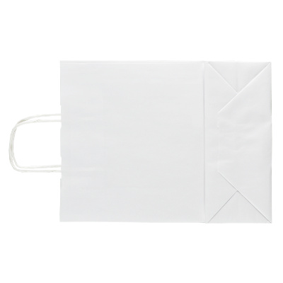 Weiße glatte Papiertüten – ohne Druck